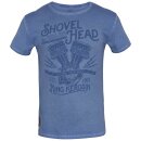 King Kerosin Camiseta lavada con aceite - Shovel Head Light Blue