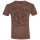 T-shirt de King Kerosin délavé à Lhuile - Tête de pelle Marron L