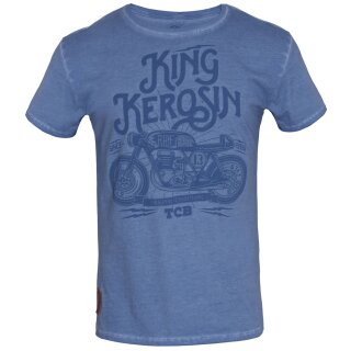 T-shirt lavé à Lhuile King Kerosin - TCB Bleu clair