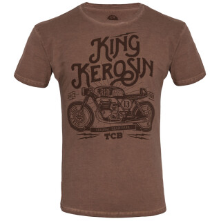 King Kerosin Oilwashed T-Shirt - TCB Braun 3XL