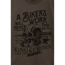 King Kerosin Watercolour T-Shirt - Bikers Work Olivgrün