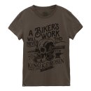 King Kerosin Camiseta de acuarela - Bikers Work Verde oliva
