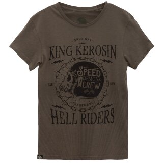 King Kerosin Camiseta de acuarela - Speed Demons Olive Green
