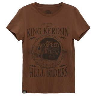 T-shirt aquarelle King Kerosin - Speed Demons Marron