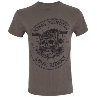 King Kerosin Camiseta de acuarela - Lone Riders Olive