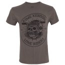 King Kerosin Watercolour T-Shirt - Lone Riders Olivgrün
