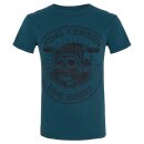King Kerosin Watercolour T-Shirt - Lone Riders Turquoise