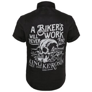 Camicia da lavoro a maniche corte King Kerosin - Bikers Work XXL