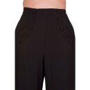 Dancing Days Flared Trousers - Full Moon Black S