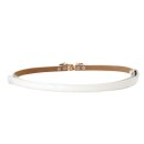 Banned Faux Leather Belt - Bitter Sweet White