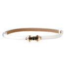 Banned Faux Leather Belt - Bitter Sweet White L