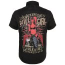 Camicia da lavoro a maniche corte King Kerosin - Devil Girl 666 M