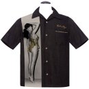 Steady Clothing Vintage Bowling Shirt - Bettie Page Untamed