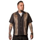Steady Clothing Vintage Bowling Shirt - Leopard Panel L