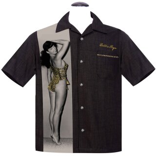 Steady Clothing Vintage Bowling Shirt - Bettie Page Untamed XL