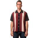 Steady Clothing Vintage Bowling Shirt - The Sheen rosso scuro
