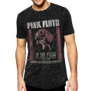 Pink Floyd T-Shirt - In The Flesh Poster Acid Wash