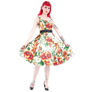 H&R London Vintage Dress - Princess Lily Orange 42
