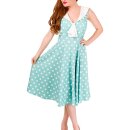 Banned Sleeveless Dress - Rival Polka Dot Dress Mint Green 4XL