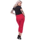 Pantalon Capri Taille Haute Steady Clothing - Rouge Moineau S