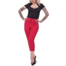 Steady Clothing High Waist Capri Trousers - Sparrow Red S
