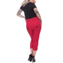 Steady Clothing High Waist Capri Trousers - Sparrow Red L