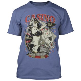 King Kerosin Regular T-Shirt - Casino Blau 3XL