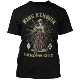 T-shirt de King Kerosin régulier - London City Noir M