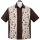 Steady Clothing Vintage Bowling Shirt - Vegas Lights Panel Braun