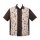 Steady Clothing Vintage Bowling Shirt - Vegas Lights Panel Brown