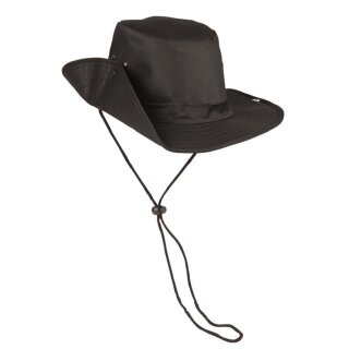 Chapeau de pêche Mil-Tec - chapeau de brousse avec bouton-poussoir noir S