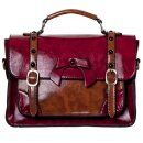 Banned Handbag - Leather Bow Light Red