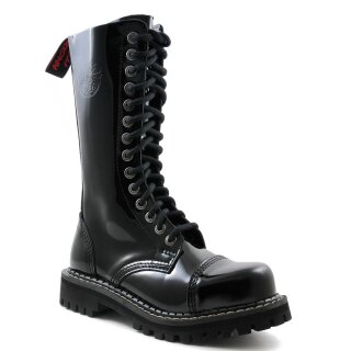 Angry Itch Patent Leather Boots - 14-Eye Ranger Black 42