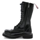 Angry Itch Patent Leather Boots - 14-Eye Ranger Black 44