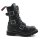 Angry Itch Leather Boots - 10-Eye Ranger Buckles Black 36