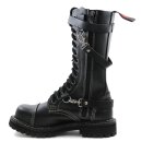 Angry Itch Leather Boots - 14-Eye Ranger Straps Black 37