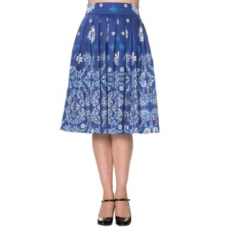Dancing Days Pleated Skirt - Follow You Blue
