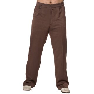 Dancing Days Pantalones de tela para hombres - Ponte en la fila marrón