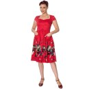 Dancing Days Vintage Dress - Vanity Red