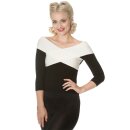 Pull en tricot Dancing Days - Wrapped In Love Noir-Blanc XL