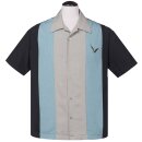 Steady Clothing Vintage Bowling Shirt - Mad Atomic Men Blau