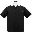 Steady Clothing Vintage Bowling Shirt - Bowler Schwarz M