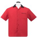 Steady Clothing Camisa de bolos antigua - Bowler Red m