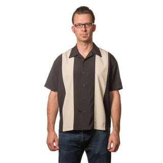 Steady Clothing Vintage Bowling Shirt - Popeline Mini Panel XXL