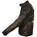 King Kerosin Biker Leather Jacket - Dirty Rider Black XXL