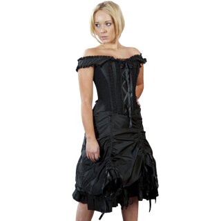 Burleska Corset Dress - Dita Taffeta Black