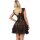 Burleska Corset Mini Dress - Jasmin Brocade King Brown 36