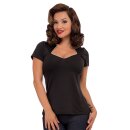 Steady Clothing Top - Piped Sophia Black XL