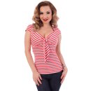 Steady Clothing Top - Dolcezza a strisce rosse
