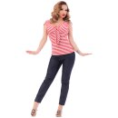 Steady Clothing Top - Striped Sweetheart Rot S